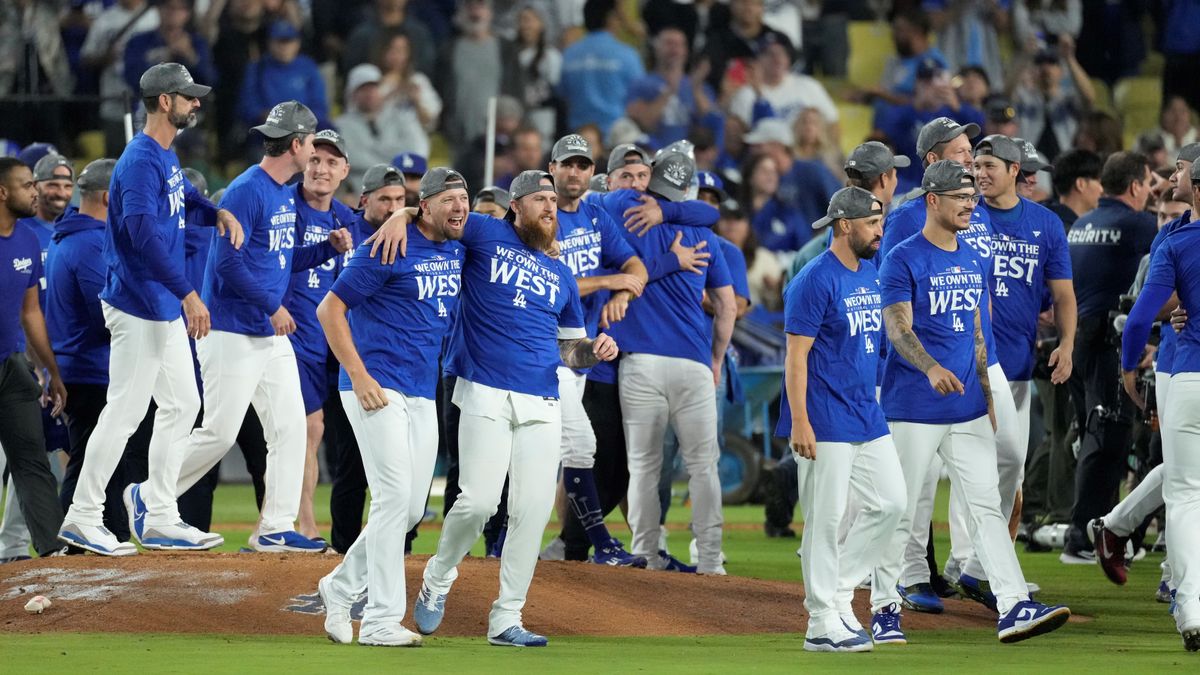 地区優勝を決めたドジャース(写真：AP/アフロ)