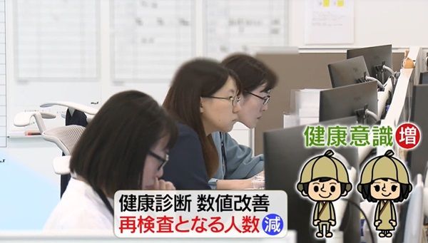 社員「健康に意識が向くように」