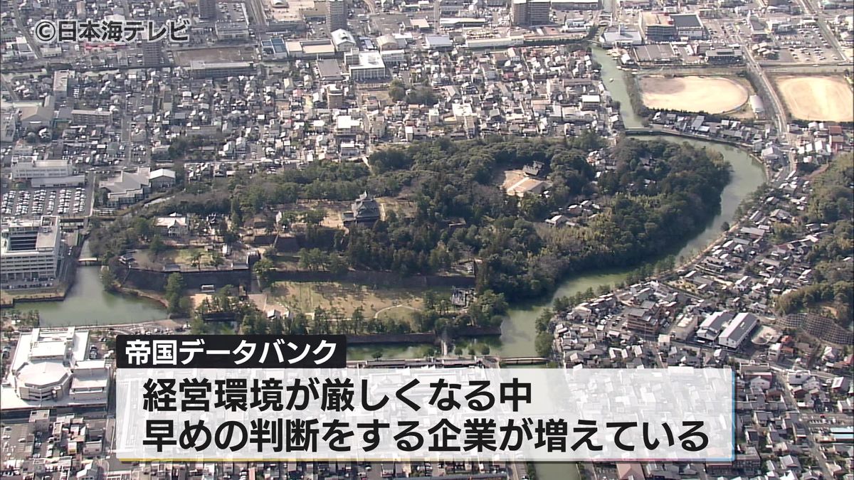 島根県　去年1年間に休廃業した企業の数が2年ぶりに増加　「早めの判断をする企業が増えている」