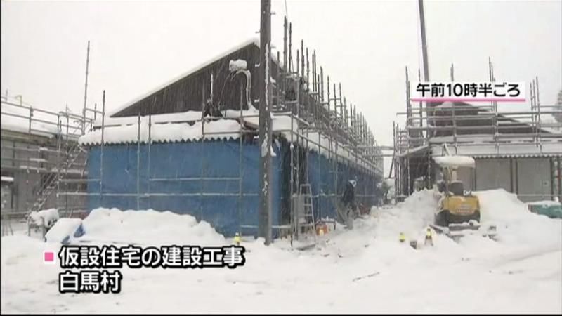 長野北部地震から１か月　仮設住宅建設進む