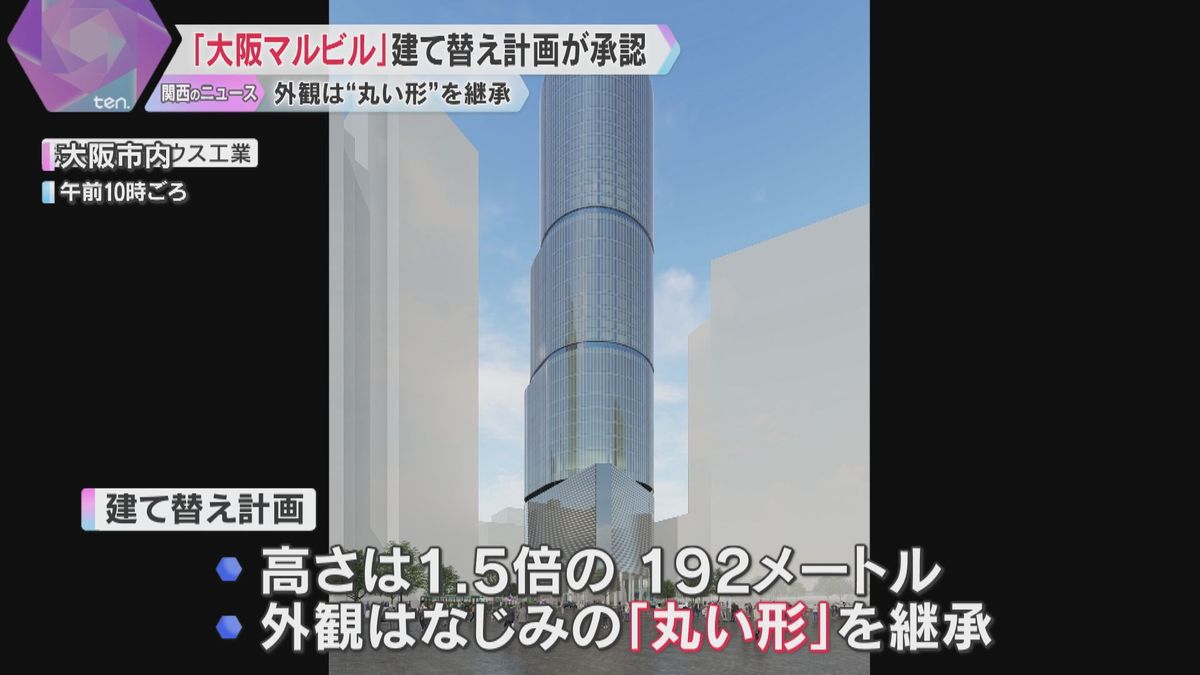 マルビル跡地に再び“丸いビル”　高さは1.5倍、2030年春開業へ　建て替え計画が承認　大阪