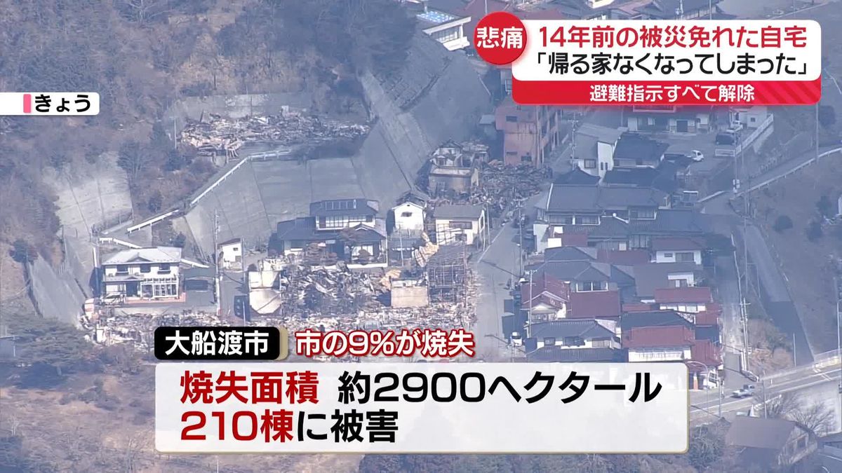 14年前の被災免れた自宅…避難指示解除も「帰る家なくした」“2週間ぶりの街”現状は　大船渡山林火災