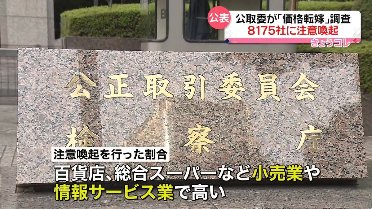 公取委が「価格転嫁」調査　8175社に注意喚起