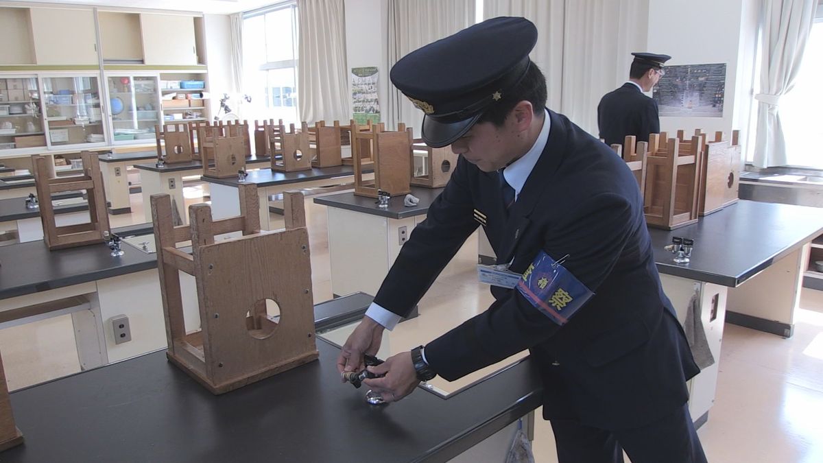 実験で使うエタノールの保管は大丈夫か？ 坂井市の中学校の理科準備室火事を受け消防が小中学校の安全点検にまわる