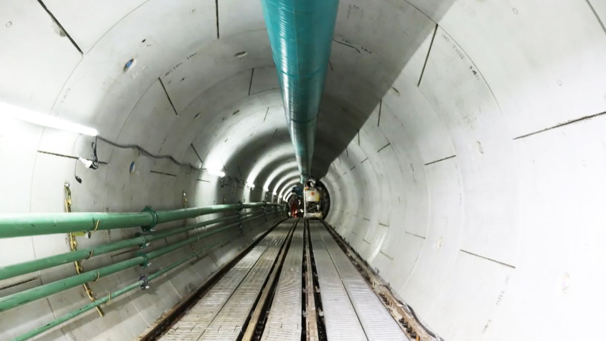 処理水を流す海底地下トンネル　提供:東京電力