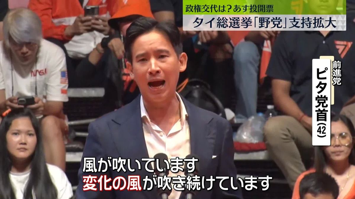 タイ総選挙　「野党」が急速に支持拡大　政権交代は？あす投開票