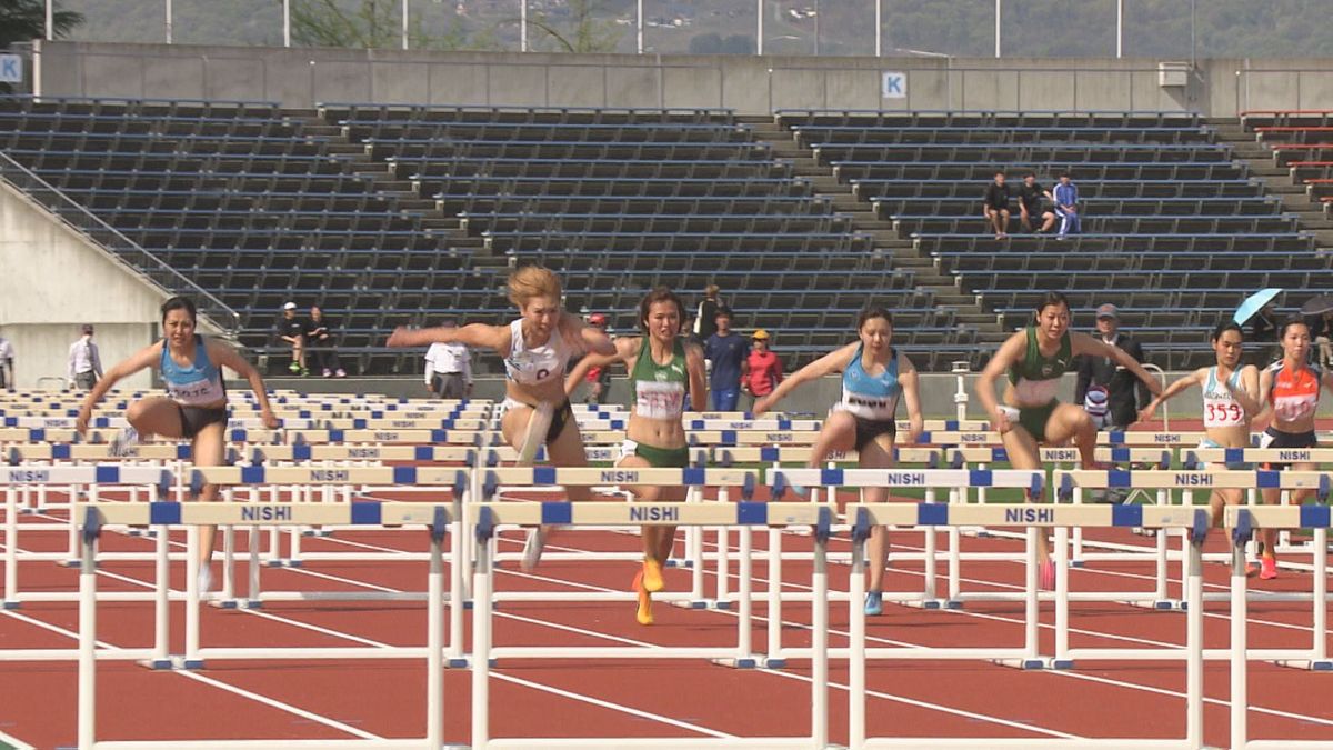 国スポ代表選考兼ねた陸上大会 男子100mは僅差の勝負に 山梨県