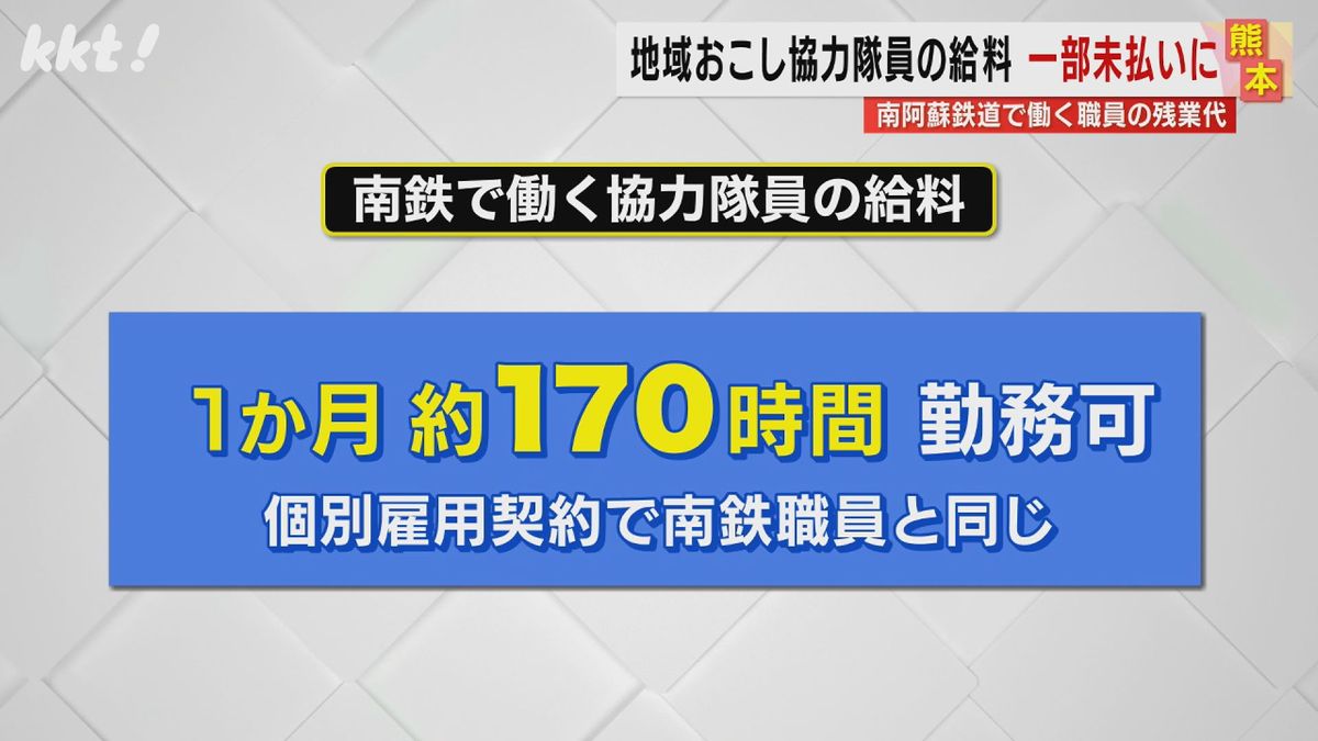 南阿蘇鉄道は個別に雇用契約を結び月約170時間の勤務を可能に