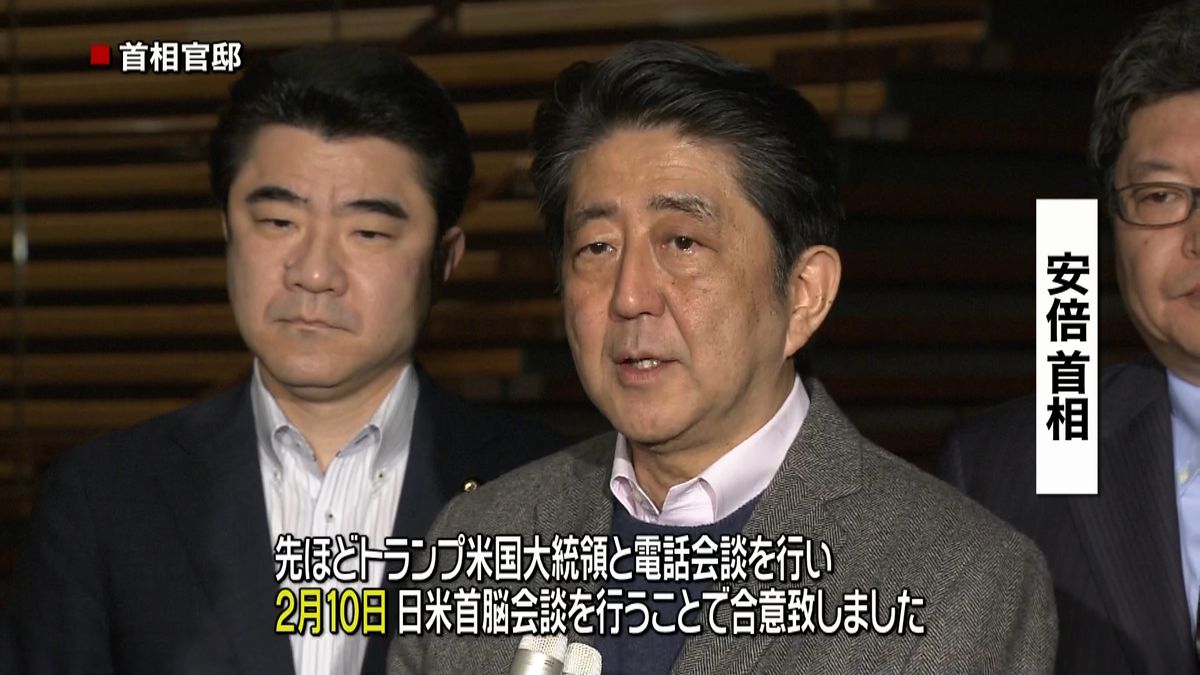 日米首脳会談　来月１０日で合意