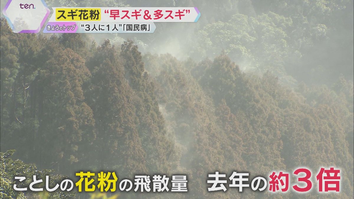 【注意】「30年医者をやっていてこんな早いの初めて」早いだけじゃない、今年の花粉　飛散量も約3倍