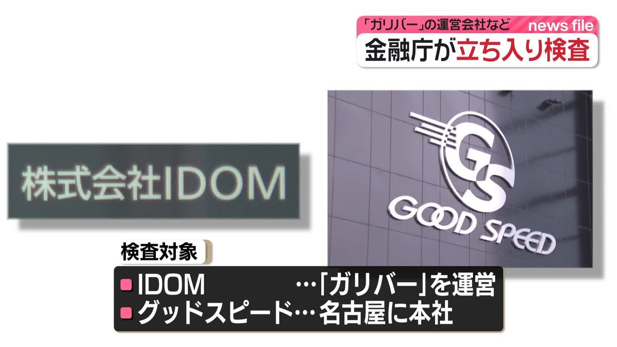 「ガリバー」の運営会社など2社　金融庁が立ち入り検査