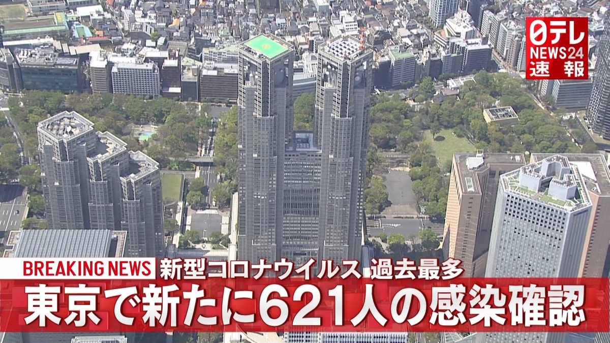 東京　６２１人の感染確認　過去最多
