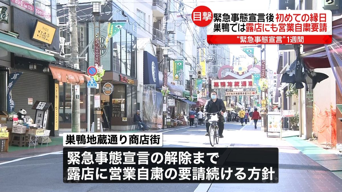 宣言後初の縁日　巣鴨の露店も“営業自粛”