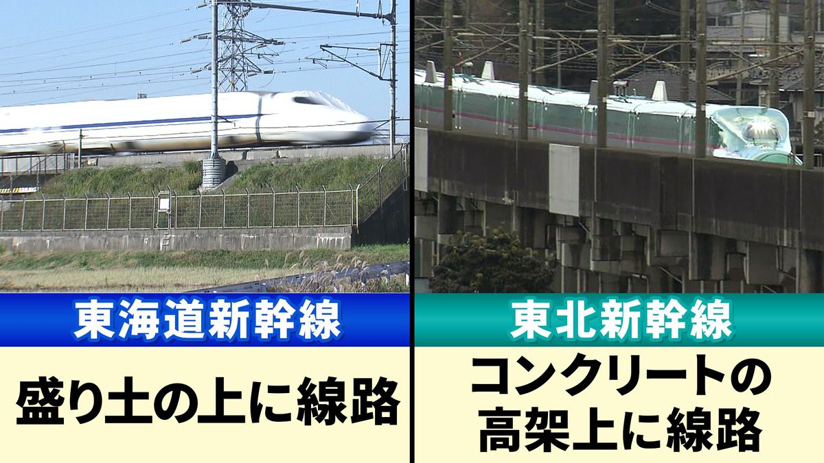 東海道新幹線と東北新幹線の土台の違い