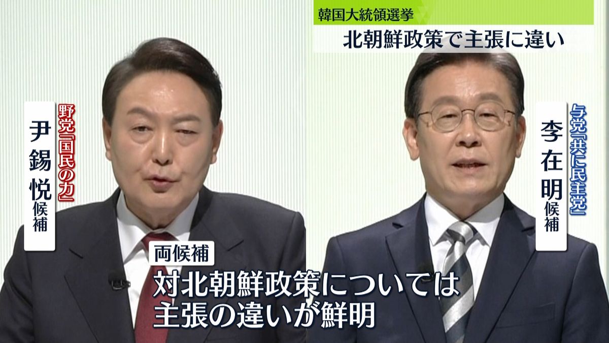 韓国大統領選候補者がテレビ討論会　対北朝鮮政策で主張の違い鮮明に
