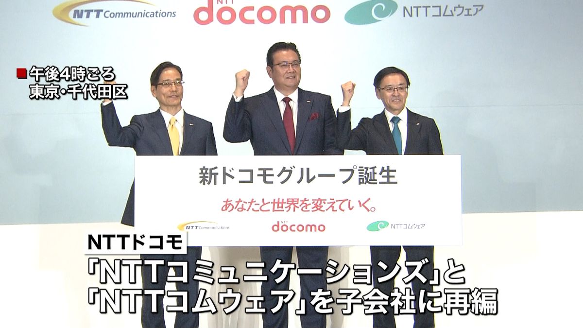 ＮＴＴドコモ　ＮＴＴ子会社２社を子会社に