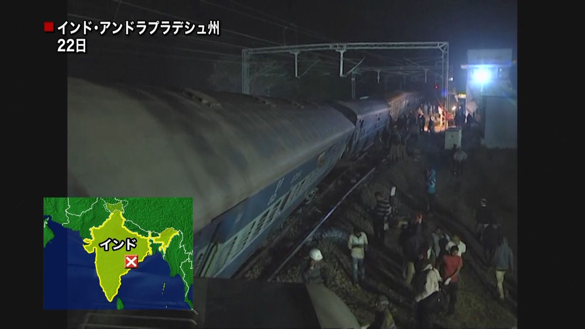 列車が脱線・横転、３０人超死亡　インド