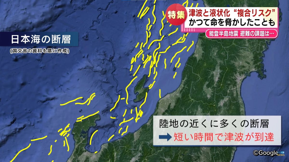 日本海の断層