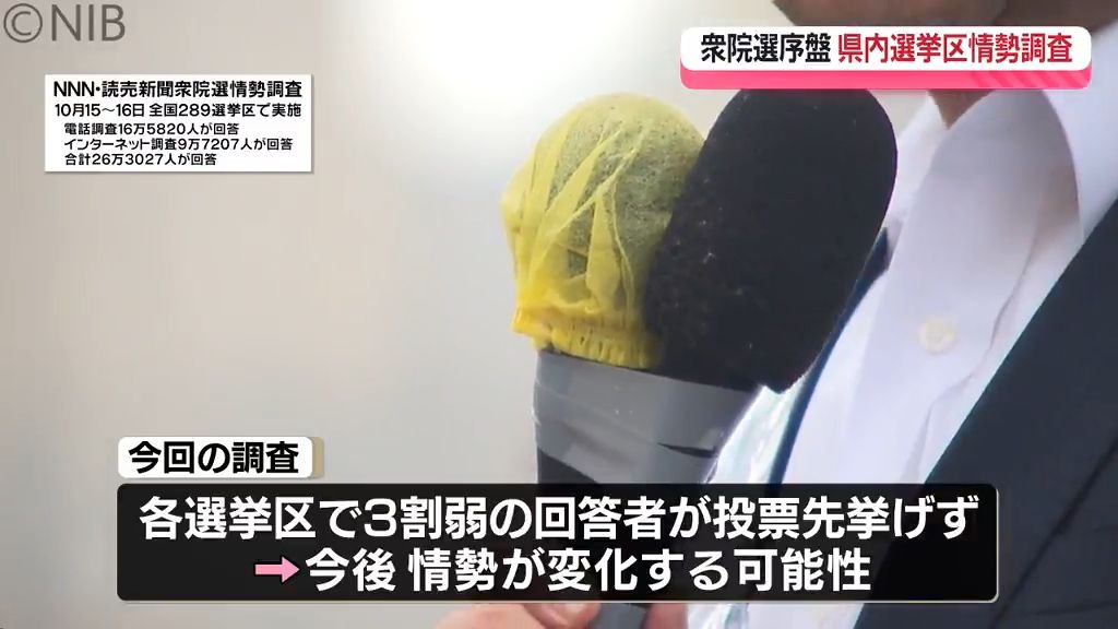 【衆院選】「県内選挙区情勢調査」長崎1区は国民民主先行　2区と3区は与野党競り合いに《長崎》
