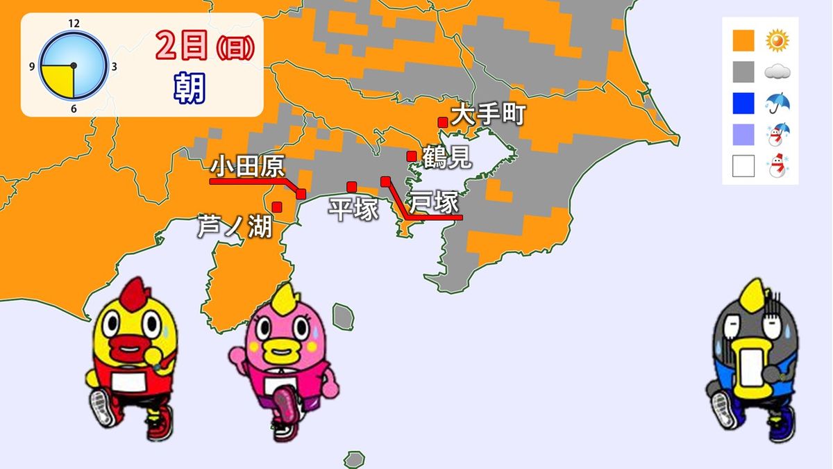 【箱根駅伝の気象】晴れても厳しい寒さ