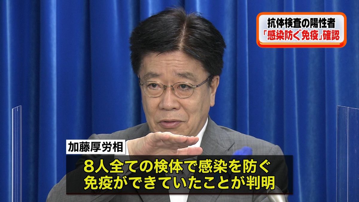 陽性者に“感染防ぐ免疫”厚労省が抗体検査