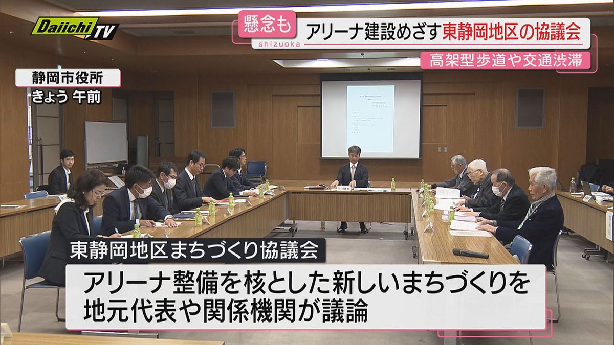 【アリーナ建設へ】東静岡駅周辺まちづくり巡る静岡市の３回目の協議会開催…地元は渋滞や高架型歩道を懸念