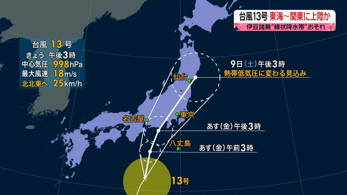 【天気】台風13号、東海～関東で上陸か　東京都心は“64日連続”真夏日ストップ