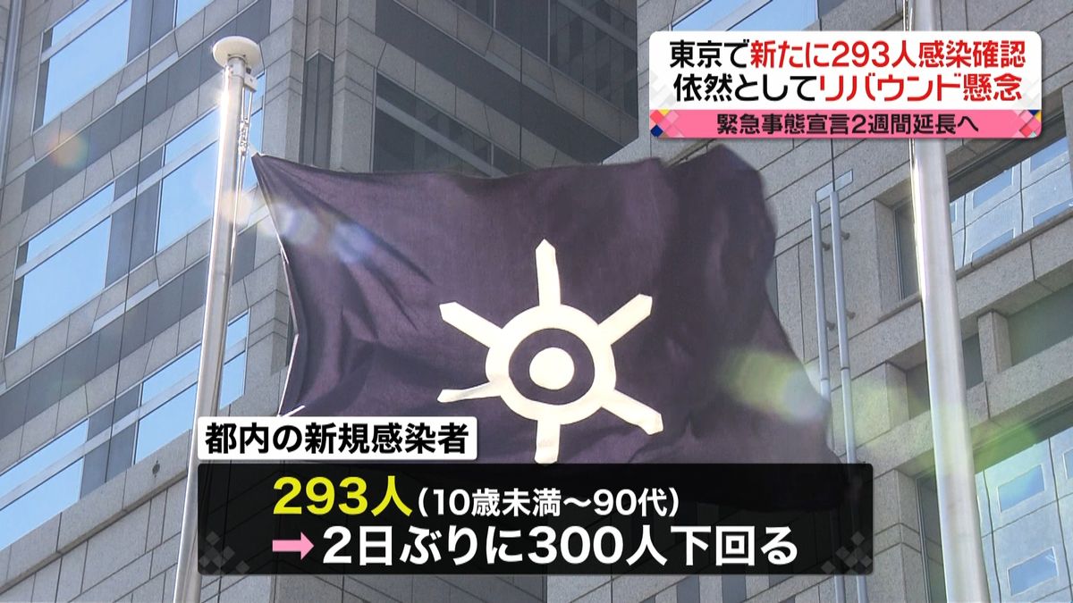 東京で新たに２９３人感染　リバウンド懸念