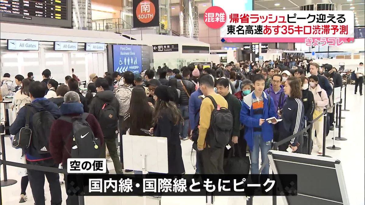 帰省ラッシュきょうピーク　東名高速は30日に渋滞35キロの予測も