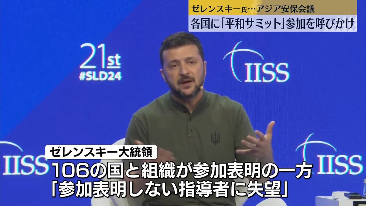 ゼレンスキー大統領、各国に「平和サミット」への参加を改めて呼びかけ