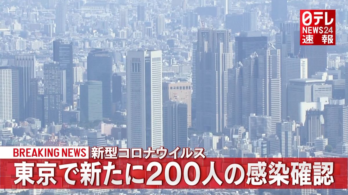 新型コロナ　東京都で２００人の感染確認