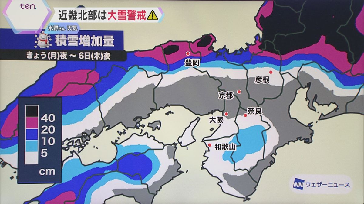 積雪増加量（３日夜～６日夜）