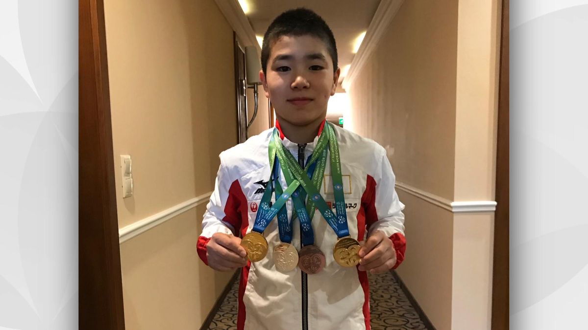 2019年世界ジュニア選手権で2冠を達成した岡慎之助選手