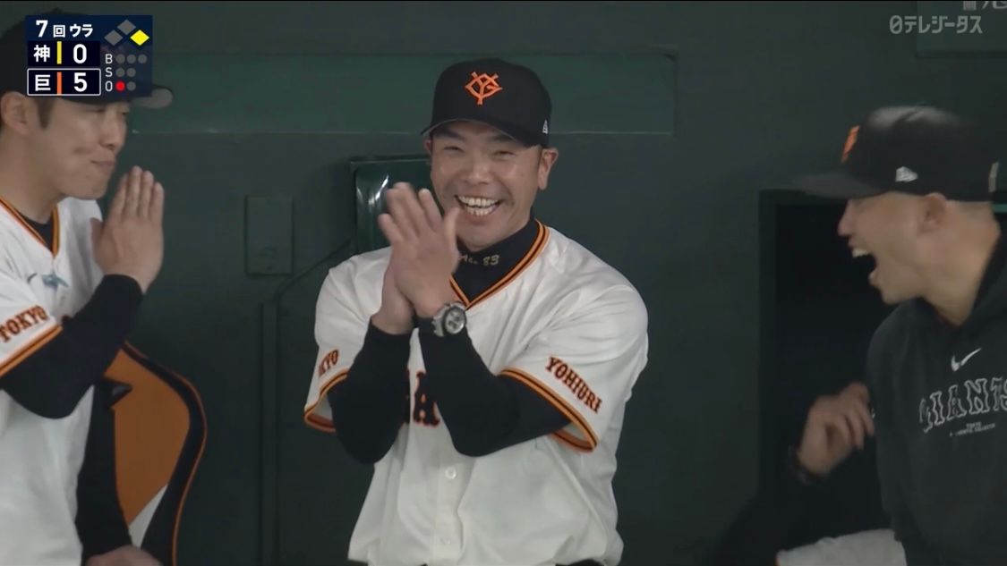 巨人・松原聖弥の2季ぶりのヒットに阿部監督も満面の笑み 「野球を楽しそうにやっている」