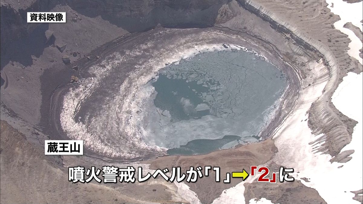 蔵王山　噴火警戒レベル「２」に引き上げ