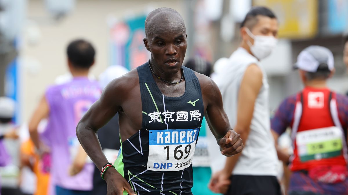 北海道マラソンで優勝したルカ・ムセンビ選手(写真:築田純/アフロスポーツ)