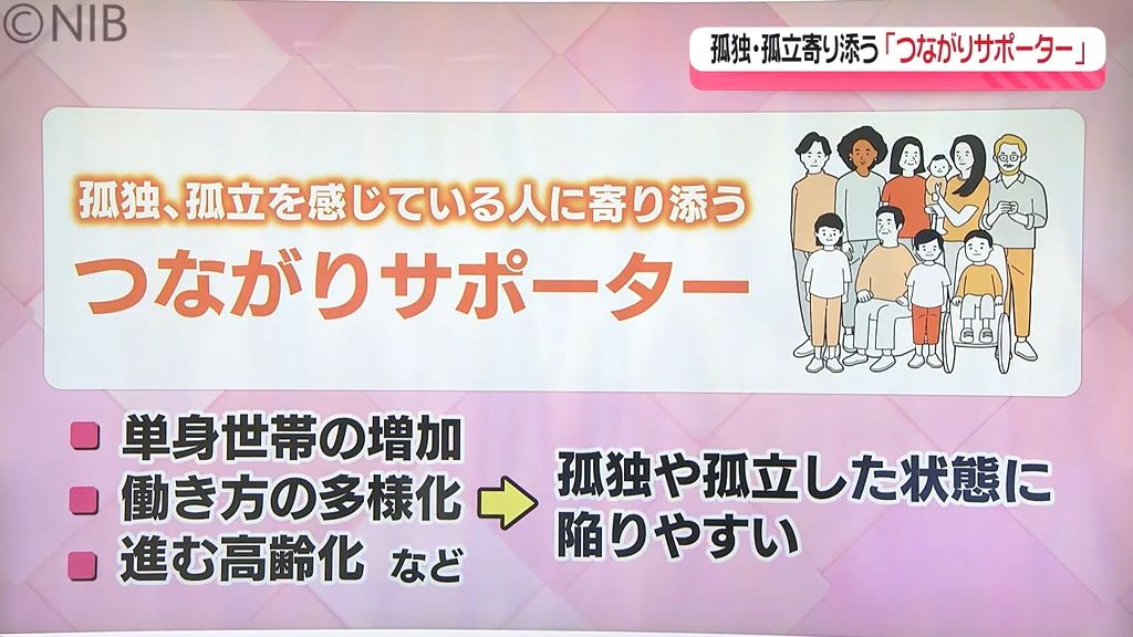 4割の人が感じる “孤独” 解消へのカギ？　寄り添って支援する『つながりサポーター』とは《長崎》