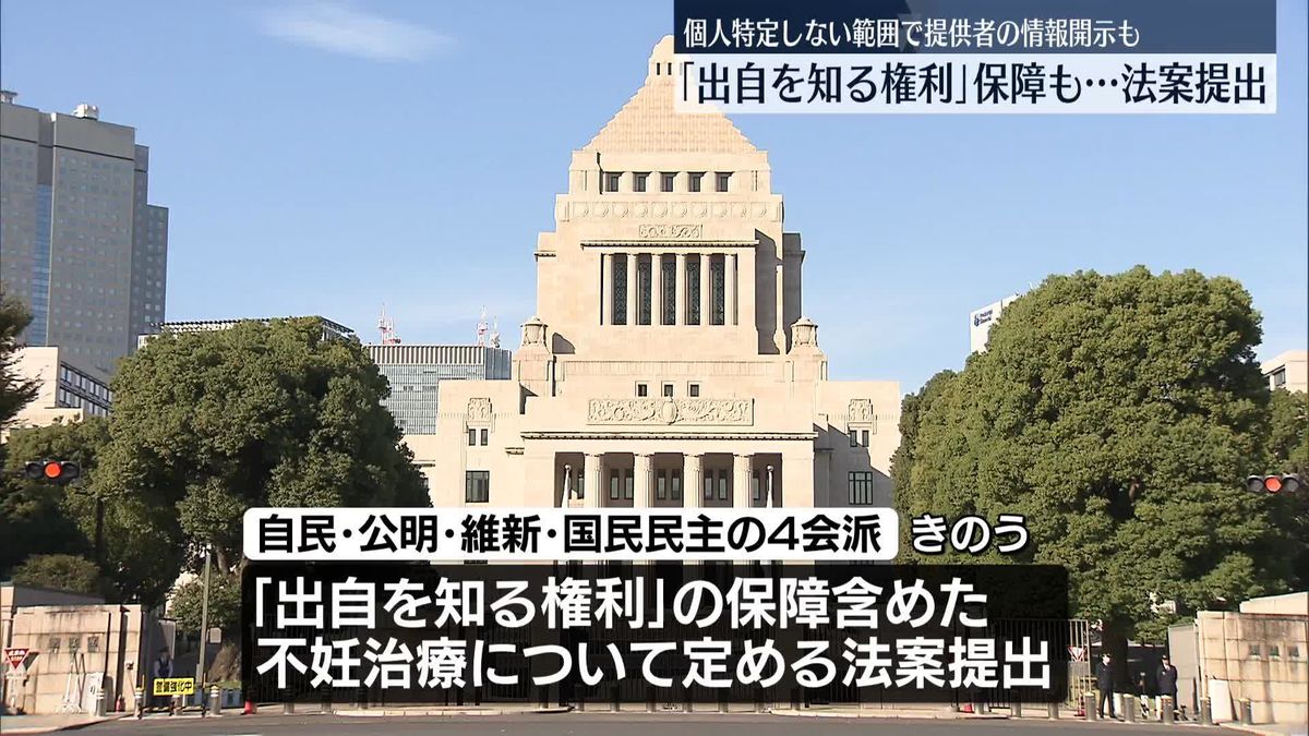 「出自を知る権利」も…“不妊治療ルール”定める法案提出