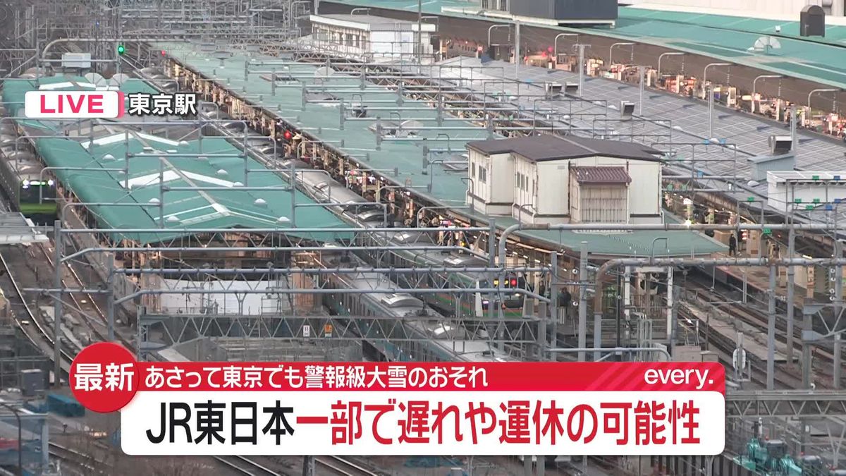 首都圏の一部路線、運休などの可能性　2日未明から雪予報　JR東日本