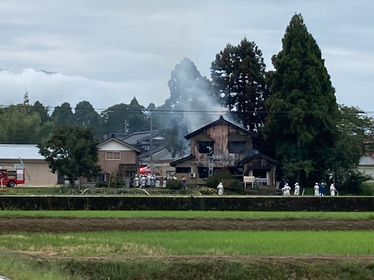 【速報】朝日町下山新で住宅火災