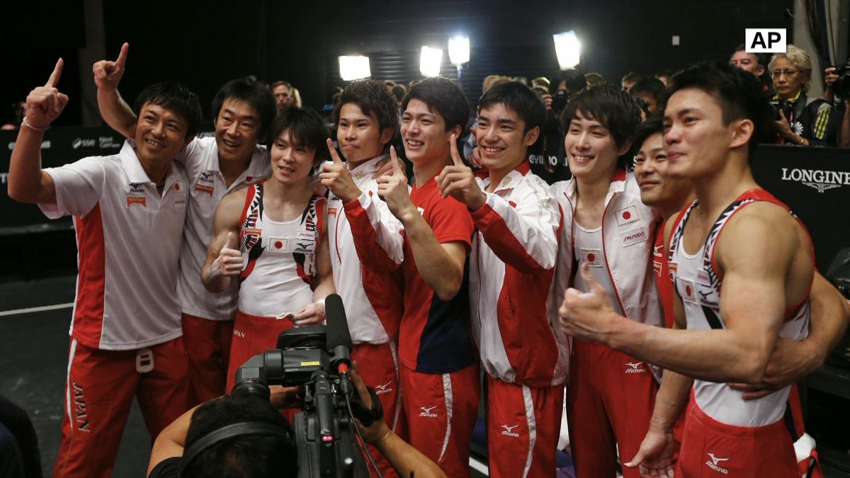 体操世界選手権　日本男子団体３７年ぶり金