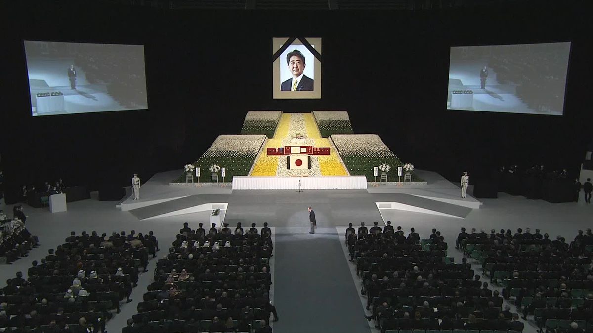 安倍元首相「国葬」　友人代表…菅前首相が追悼の辞　2人で行った“焼き鳥屋での思い出”語る