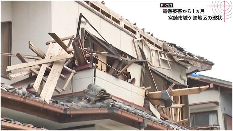 「足場はかけているが、工事の音は全く聞こえない」台風10号・竜巻被害からの復旧進まぬ宮崎市