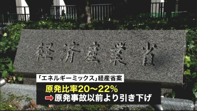 経産省　原発比率を２０～２２％とする方針