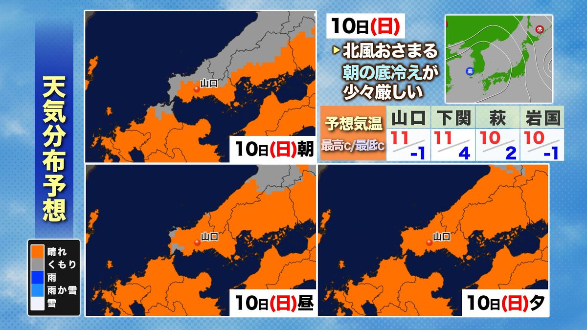 週末の天気分布予想