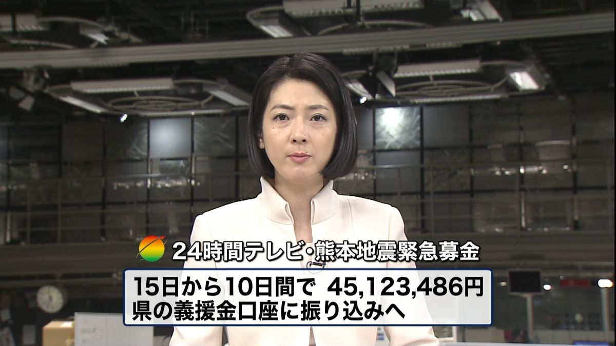 熊本地震・緊急募金１０日間で４５１２万円