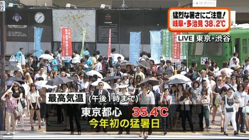 「猛暑日」地点数、今年初の１００地点超え