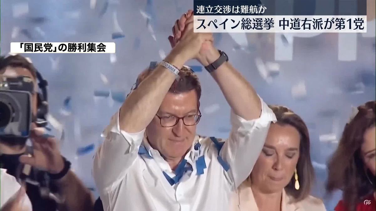 連立交渉は難航か　スペイン総選挙、中道右派野党「国民党」第1党に　極右政党を合わせても過半数には届かず