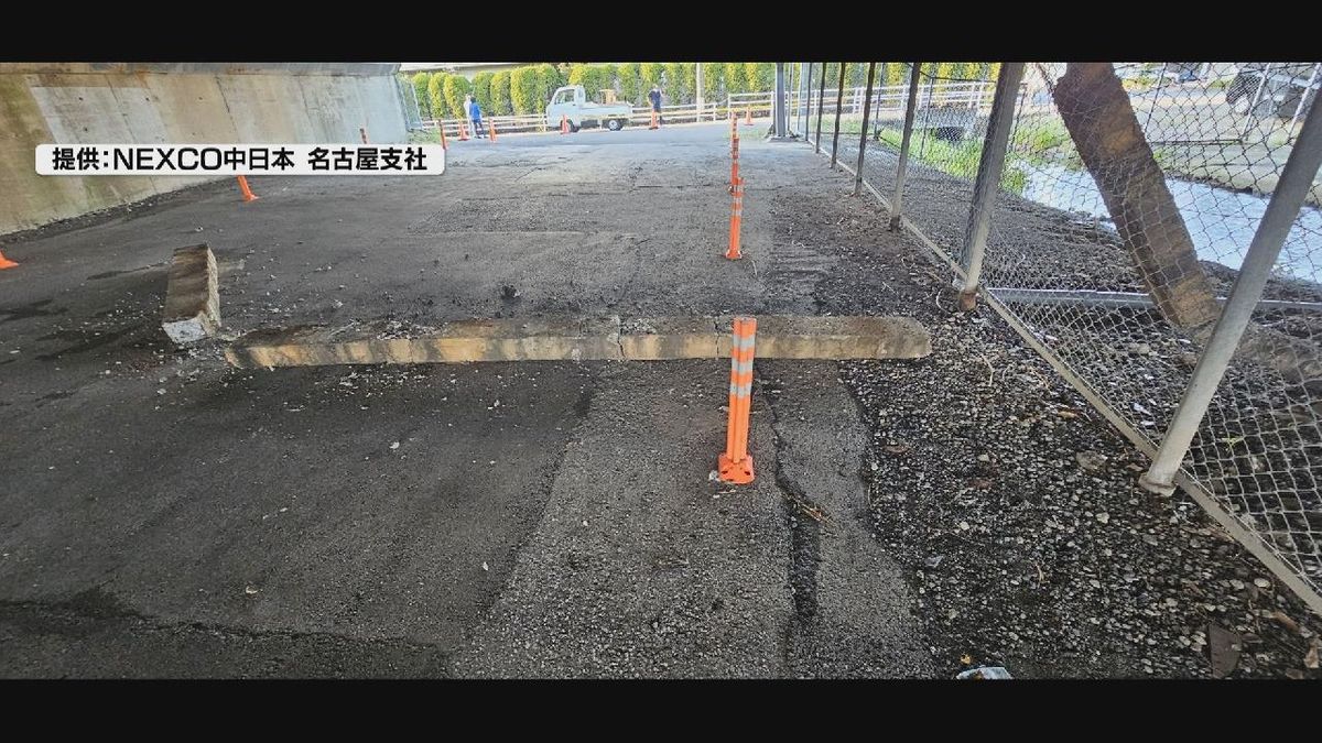 名神高速道路の高架下にコンクリートの塊が落下 長さ約6m･重さ約550kg けが人なし 岐阜・大垣市