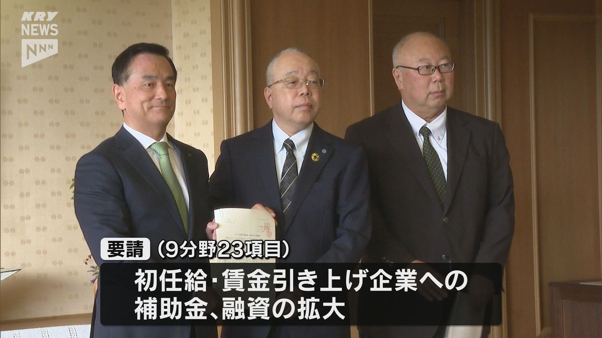 連合山口が来年度の県予算での中小企業支援策の充実などを要望